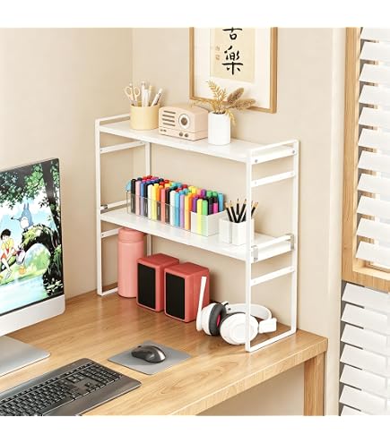 Amazon.co.jp: kxptso 机上ラック 卓上ラッ ク コの字 ラッ ク 1段/2段